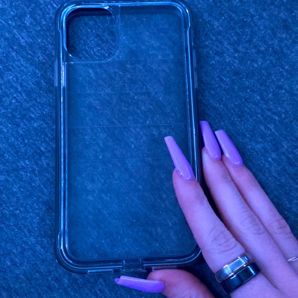 Protective clear and black iPhone 11 case